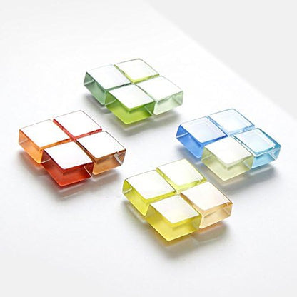 48 Refrigerator Magnets Cute Fridge Magnets for Whiteboard, Locker | Colorful Magnets Glass Decorative Magnets for Office Kitchen (24 x 2)