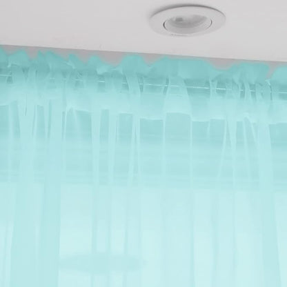 Window Lake Blue Sheer Curtains 72 Inches Long 2 Panels Sheer Curtain Basic Rod Pocket Panel for Bedroom Children Living Room Yard Kitchen (Lake Blue, 52" W x 72" L | 2 pcs)