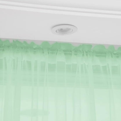 Window Light Green Sheer Curtains 72 Inches Long 2 Panels Sheer Curtain Basic Rod Pocket Panel for Bedroom Children Living Room Yard Kitchen (Light Green, 52" W x 72" L | 2 pcs)