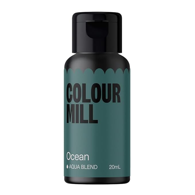 Colour Mill Aqua Blend Water-Based Food Coloring, 20 Milliliters Ocean