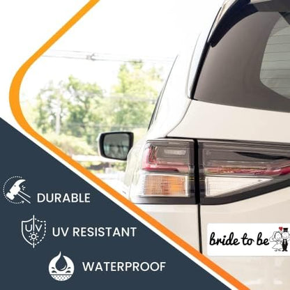 Magnet Me Up Bride to Be Magnet Decal, 3x8 Inches Heavy Duty Automotive Magnet for Car Truck SUV
