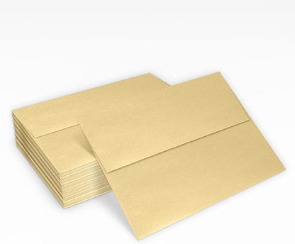 LUXPaper A7 Invitation Envelopes | Peel & Press | 5 1/4" x 7 1/4" | Blonde Metallic | 80lb. Text | 500 Qty