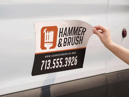 2 Pack (18in x 24in) Custom Car Magnets for Business - Personalized Magnetic Signs for Vehicles and Fridge. Custom Magnetic Signs for Cars, and Magnetic Solutions for Business Promotion.