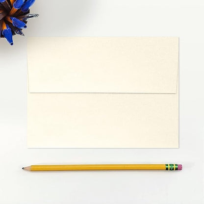 LUXPaper A7 Invitation Envelopes | Peel & Press | 5 1/4" x 7 1/4" | Champagne Metallic | 80lb. Text | 50 Qty