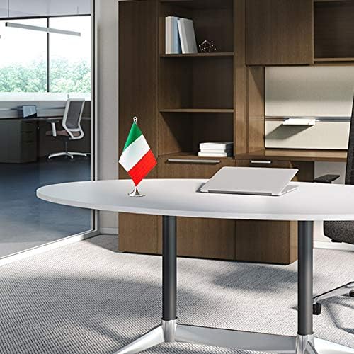 Italy Flag Italian Flags, Small Mini Italian Desk Flag, Used for Table Office Classroom Home Patriotic Events Decorations