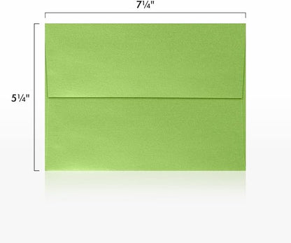 LUXPaper A7 Invitation Envelopes | Peel & Press | 5 1/4" x 7 1/4" | Fairway Metallic | 80lb. Text | 250 Qty