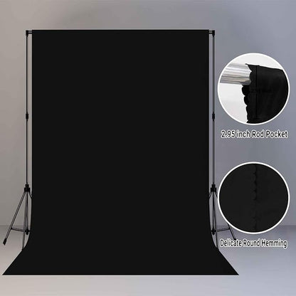 Large Black Screen Backdrops 10x20ft Solid Black Photo Backdrops for Photoshoot, Photography Background for Photo Shooting, Party, Videos
