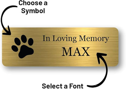 Custom Engraved Name Plates with Adhesive, Made in The USA, Personalized Pet Urn, Memorial Plaque, Picture Frame, Art Tag, Flag case (Black Plate/Silver Text, 1x3 Inch)