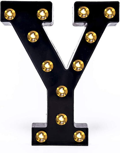 Foaky Black LED Marquee Number Lights Sign Light Up Marquee Number Lights Sign for Night Light Wedding Birthday Party Battery Powered Christmas Lamp Home Bar Decoration