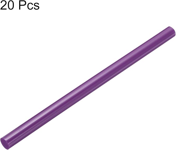 uxcell 20pcs Hot Glue Sticks for Glue Gun 11mm/0.43-inch x 8-inch Mini Hot Melt Adhesive Glue Stick Purple
