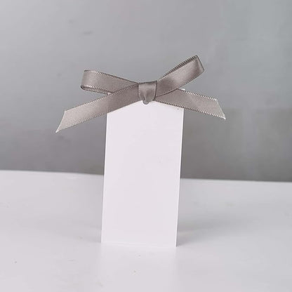 60pcs Wedding Banquet Place Cards for Table Setting.Name Table Cards .Name Cards with Ribbons. Can be Used for Wedding Banquet Table Decoration and Present Tags for Parties (Gray)