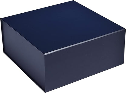 CECOBOX - Gift Boxes with Lids for Presents 6"x6"x2.75" - Matte, Collapsible Magnetic Closure Gift Box - Groomsmen & Bridesmaid Proposal Boxes, Wedding, PR, Birthdays, Holidays (Navy)