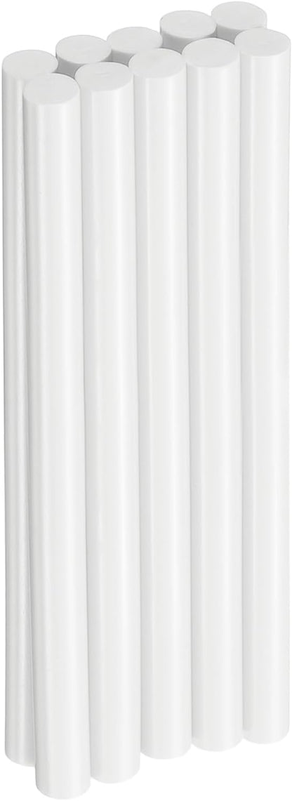 HARFINGTON 10pcs Hot Glue Sticks 0.43" Dia x 5.91" Long EVA Mini Hot Melt Adhesive Glue Stick for Hot Melt Gun Wood Plastic Glass Flowers Fabrics Foam, White