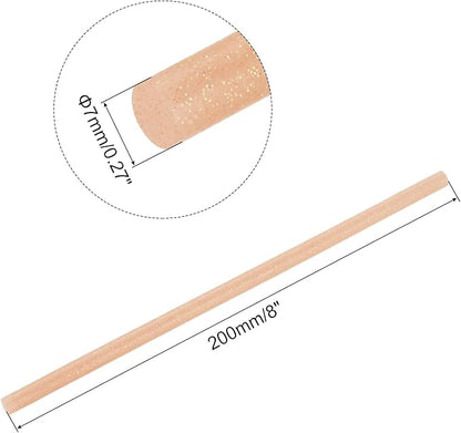 uxcell 20pcs Hot Glue Sticks for Glue Gun 7mm/0.27-inch x 8-inch Mini Hot Melt Adhesive Glue Stick Glitter Orange