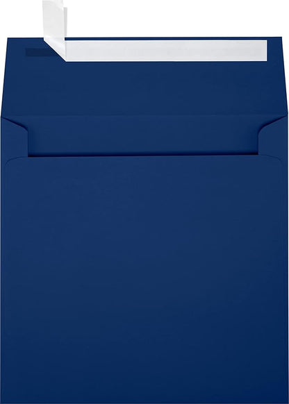 LUXPaper Square Invitation Envelopes | Peel & Press | 6" x 6" | Navy Blue | 80lb. Text | 50 Qty