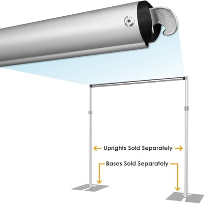 Portable Pipe and Drape Heavy Duty Backdrop Stand, ADJ Metal Frame and Heavy Metal Base for Wedding, Birthday Party, Photography Backdrop (1*Cross Bar 4-7FT)