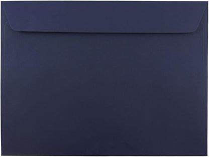 JAM PAPER 9 x 12 Booklet Premium Envelopes - Navy Blue - Bulk 250/Box