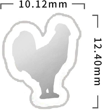 Silver Chicken Meal Stickers (50) - Waterproof Wedding Place Card Indicators