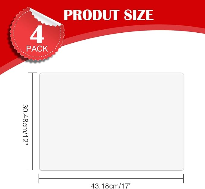 Thaibear Blank Car Magnets, 17" x 12", 2 Pack Car Door Magnets Signs for Vehicle, Rounded Corners Blank White Flexible Magnet Sheet Stickers for Car to Advertise Business and Personalized Decal