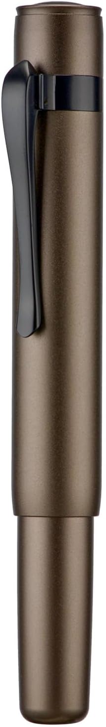 Hongdian M2 Black Forest Mini Rollerball Pen, Fine Point 0.5mm, Sleek Aluminium Pocket Pen with Black Ink Refill, Ideal for Travel & Signature (Caramel Brown)