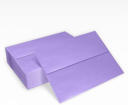 LUXPaper A7 Invitation Envelopes | Peel & Press | 5 1/4" x 7 1/4" | Amethyst Metallic | 80lb. Text | 500 Qty
