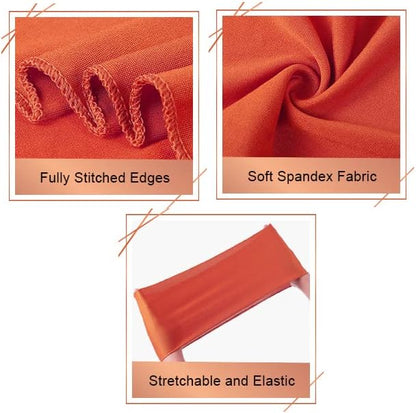 VDS Pack of 150 PCS | Champagne | Spandex Chair Sashes Bows Without Buckle | Stretch Elastic Banquet Universal Folding Chair Band Tie with for Wedding Party Conference Celebration Event Decoration