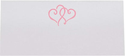 Linked Hearts Printable Place Cards, Pink (Choose Color), Set of 150 (25 Sheets), Laser & Inkjet Printers - Wedding, Party, Dinner, and Special Events - Made in the USA