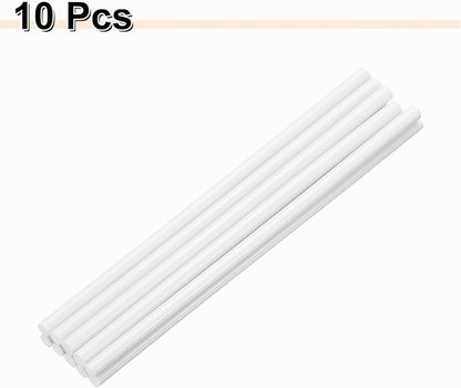HARFINGTON 10pcs Hot Glue Sticks 0.28" Dia x 7.87" Long EVA Mini Hot Melt Adhesive Glue Stick for Hot Melt Gun Wood Plastic Glass Flowers Fabrics Foam, White