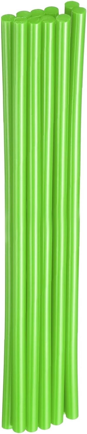 HARFINGTON 10pcs Hot Glue Sticks 0.28" Dia x 9.84" Long EVA Mini Hot Melt Adhesive Glue Stick for Hot Melt Gun Wood Plastic Glass Flowers Fabrics Foam, Light Green