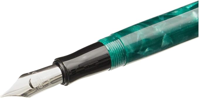 Conklin Duragraph Fountain Pen Forest Green - Broad Nib, Premium Writing Instrument with Rich Resin Finish