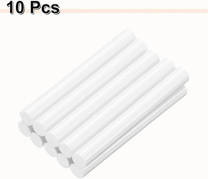 HARFINGTON 10pcs Hot Glue Sticks 0.43" Dia x 3.94" Long EVA Mini Hot Melt Adhesive Glue Stick for Hot Melt Gun Wood Plastic Glass Flowers Fabrics Foam, White