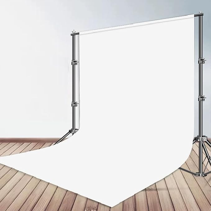 Solid Photography Backdrop Background Chromakey Muslin Portrait Background Screen for Photo Video Studio… (White, 6x9ft)