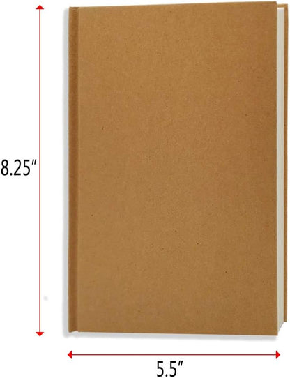 5.5x8.25 Sketch Book, Pack of 3, 360 Sheets (68lb/100gsm), Hardcover Bound Sketch Notebook, 120 Sheets Each, Acid Free Blank Drawing Paper, Ideal for Kids & Adults, Kraft Cover