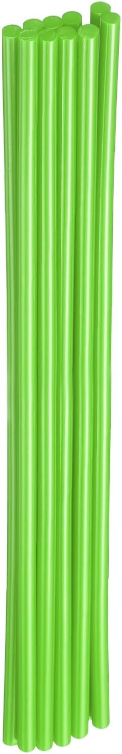 HARFINGTON 10pcs Hot Glue Sticks 0.28" Dia x 11.81" Long EVA Mini Hot Melt Adhesive Glue Stick for Hot Melt Gun Wood Plastic Glass Flowers Fabrics Foam, Light Green