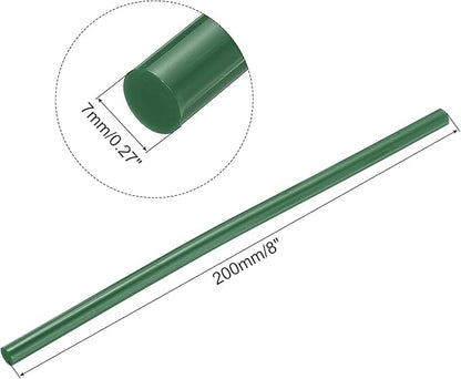uxcell 20pcs Hot Glue Sticks for Glue Gun 7mm/0.28-inch x 8-inch Mini Hot Melt Adhesive Glue Stick Dark Green