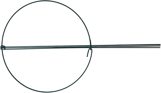 14" Wide x 24" High Peony Cage Rings Garden Plant Support Brace, Pack of 10 Round Metal Plant Stakes Rings, Strong Large Garden Supports for Flowers, Peonies, Rose, Lily