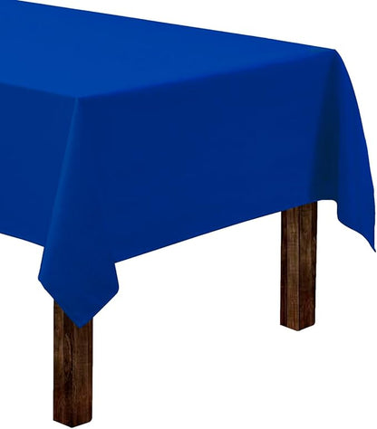 Gee Di Moda Rectangle Tablecloth - 60 x 126 Inch Royal Blue Table Cloth for 8 Foot Rectangle Table - Heavy Duty Washable Fabric - for 8 Ft Buffet Table, Holiday Party, Dinner, Wedding & Baby Shower