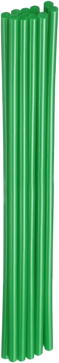 HARFINGTON 10pcs Hot Glue Sticks 0.28" Dia x 11.81" Long EVA Mini Hot Melt Adhesive Glue Stick for Hot Melt Gun Wood Plastic Glass Flowers Fabrics Foam, Deep Green