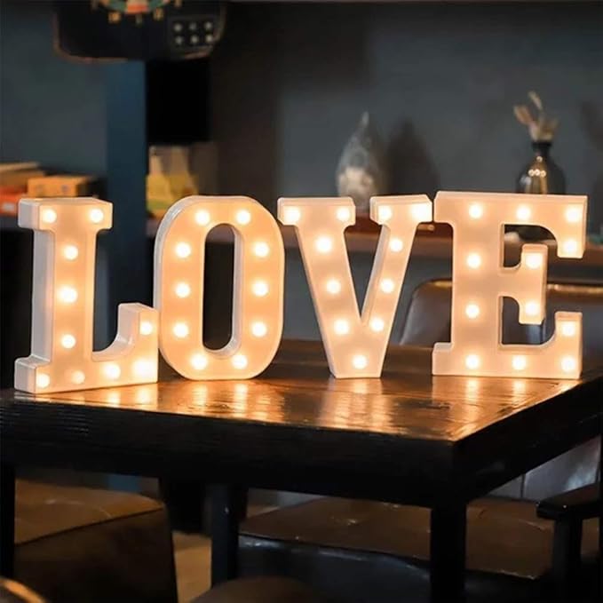 MUMUXI Marquee Light Up Letters | Large Light Up Numbers | Battery Powered and Bright with Every Letter of The Alphabet | for Wedding, Birthday, Party, Celebration, Christmas or Home Decoration (E)