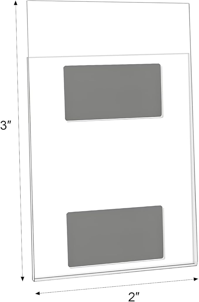 Magnetic Picture Frames for Refrigerator 2x3 Inch,Mini Photo Frames for Fridge,8 Pack Clear Picture Display Frame Home Office School Lock Storage