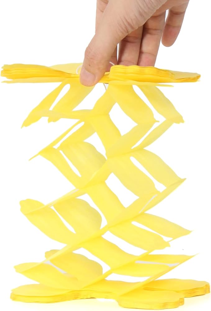 Navy-Blue White-Yellow Party-Decorations Streamers Garland - 12pcs 4-Leaf Clover Paper Streamer,Graduation Wedding Birthday Baby Bridal Shower Banners Decor
