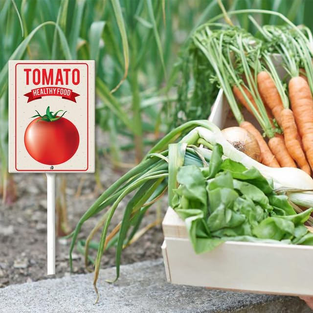 Eveokoki Aluminum Seed & Plant Labels - Plant Markes for Seedlings-Plant Tags for Pots - Garden Signs for Vegetable - Durable Markers for Plants Outdoor Waterproof - Garden Decor for Farmhouse