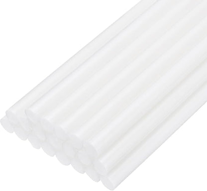 uxcell 20pcs Hot Glue Sticks for Glue Gun 7mm/0.28-inch x 8-inch Mini Hot Melt Adhesive Glue Stick White