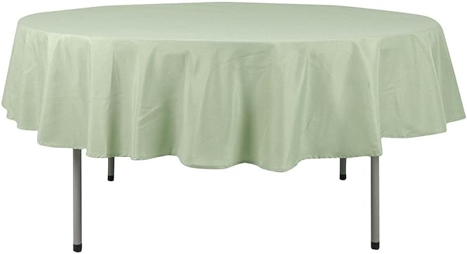 Efavormart Round Tablecloth, 90 Inch Stain & Wrinkle Resistant Washable Table Cloth, Decorative Polyester Fabric Table Cover for Banquet, Wedding, Dining- Sage Green