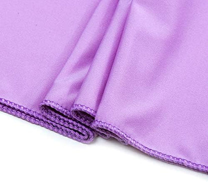 VDS Pack of 50 PCS | Light Purple | Spandex Chair Sashes Bows Without Buckle | Stretch Elastic Banquet Universal Folding Chair Band Tie with for Wedding Party Conference Celebration Event Decoration
