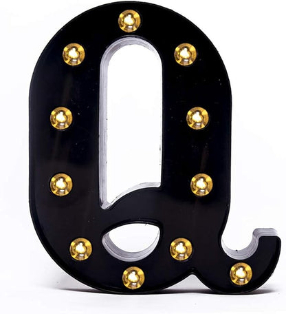 Foaky Black LED Marquee Number Lights Sign Light Up Marquee Number Lights Sign for Night Light Wedding Birthday Party Battery Powered Christmas Lamp Home Bar Decoration