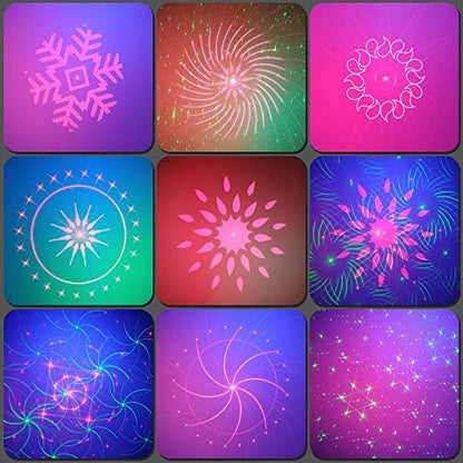 Mini Party Lights Dj Disco Strobe Stage Lights Sound Activated Laser Llights Projector with Remote Control for Parties Bar Birthday Wedding Holiday Event Live Show Xmas Decorations