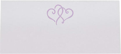 Linked Hearts Printable Place Cards, Lavender (Choose Color), Set of 150 (25 Sheets), Laser & Inkjet Printers - Wedding, Party, Dinner, and Special Events - Made in the USA