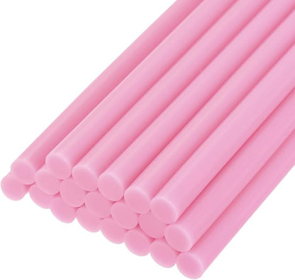 uxcell 20pcs Hot Glue Sticks for Glue Gun 7mm/0.27-inch x 4-inch Mini Hot Melt Adhesive Glue Stick Pink