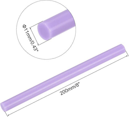 uxcell 20pcs Hot Glue Sticks for Glue Gun 11mm/0.43-inch x 8-inch Mini Hot Melt Adhesive Glue Stick Light Purple